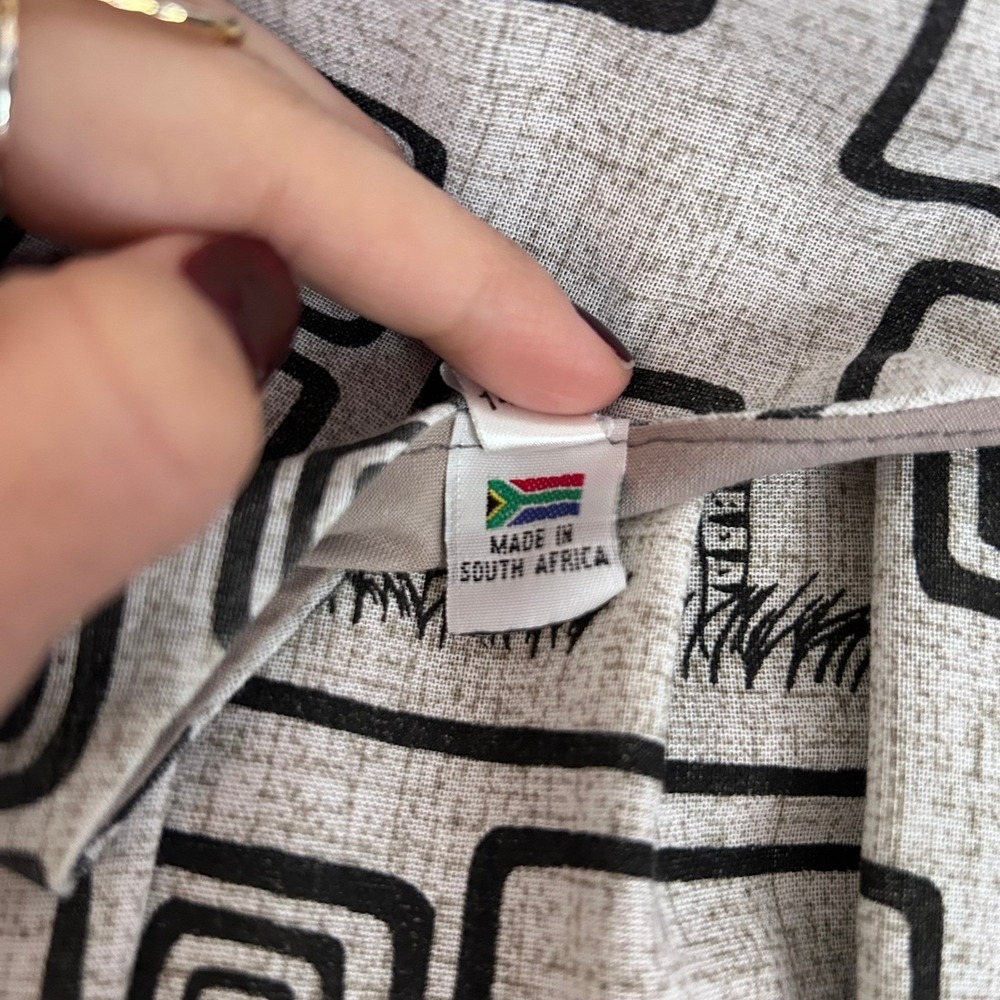 Vintage Zebra Print Fit and Flare‎ Dress Tan Black XS - Picture 8 of 8